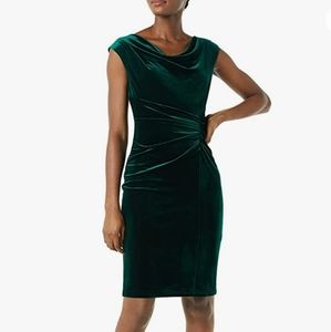 Vince Camuto Emerald Velvet Midi Dress